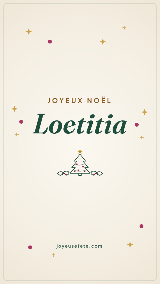 Image « Joyeux Noël Loetitia » au format story