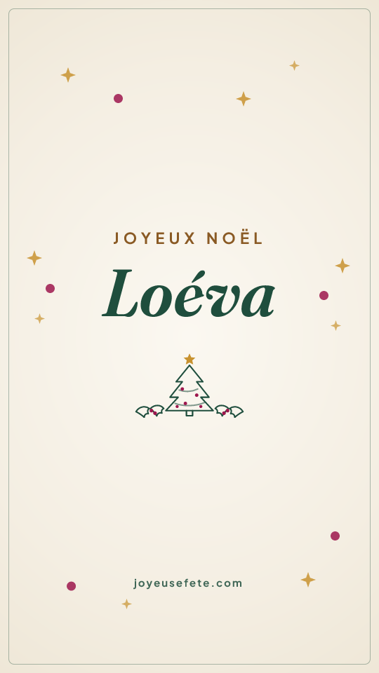 Image « Joyeux Noël Loéva » au format story