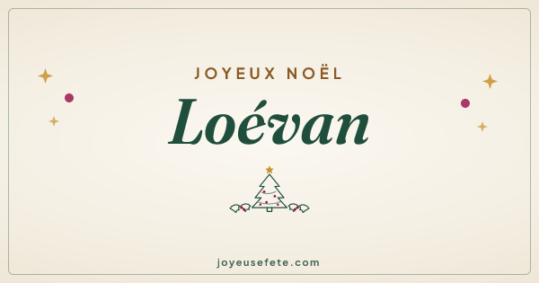 Image « Joyeux Noël Loévan » au format large