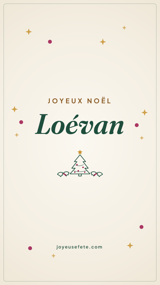 Image « Joyeux Noël Loévan » au format story