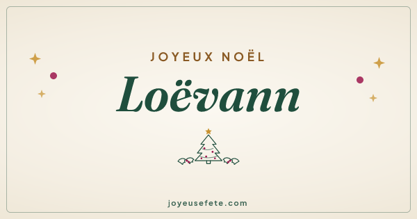 Image « Joyeux Noël Loëvann » au format large