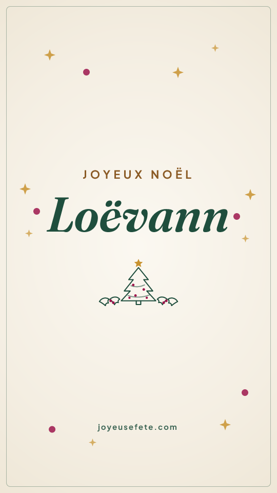 Image « Joyeux Noël Loëvann » au format story