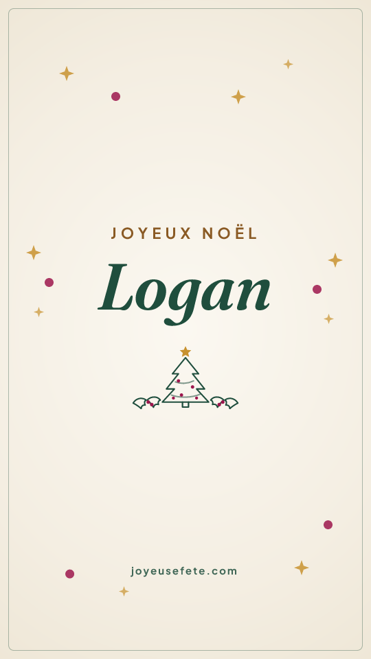 Image « Joyeux Noël Logan » au format story