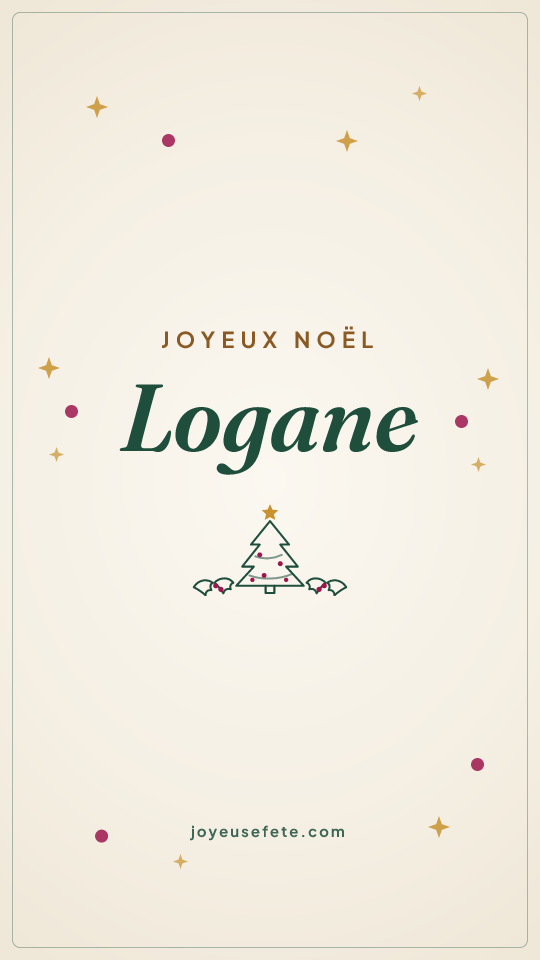 Image « Joyeux Noël Logane » au format story