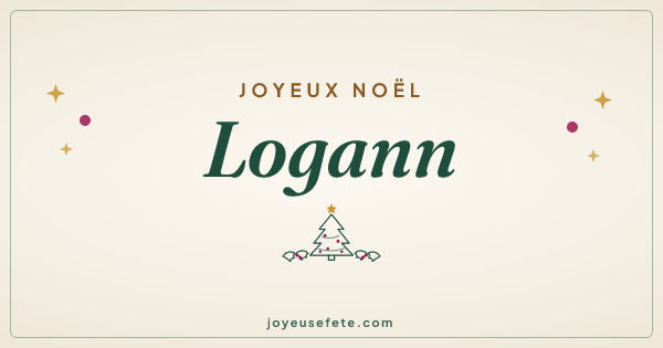 Image « Joyeux Noël Logann » au format large
