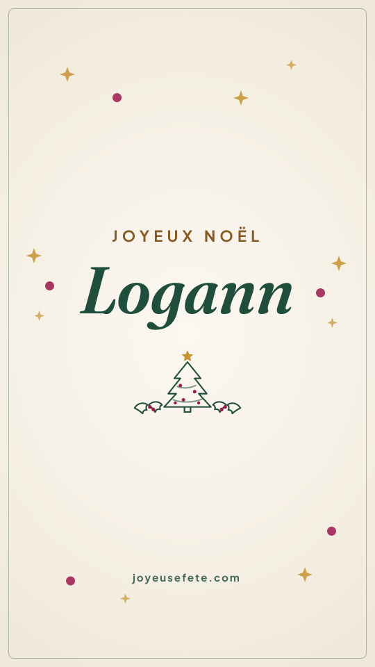 Image « Joyeux Noël Logann » au format story