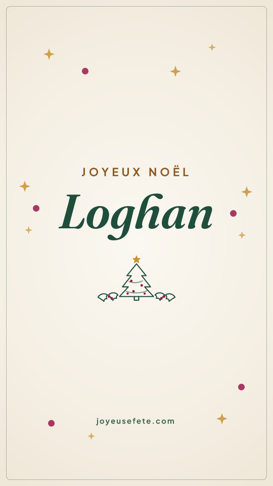 Image « Joyeux Noël Loghan » au format story