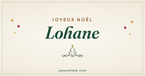 Image « Joyeux Noël Lohane » au format large