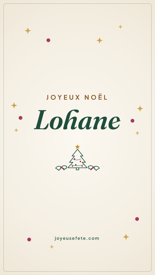 Image « Joyeux Noël Lohane » au format story