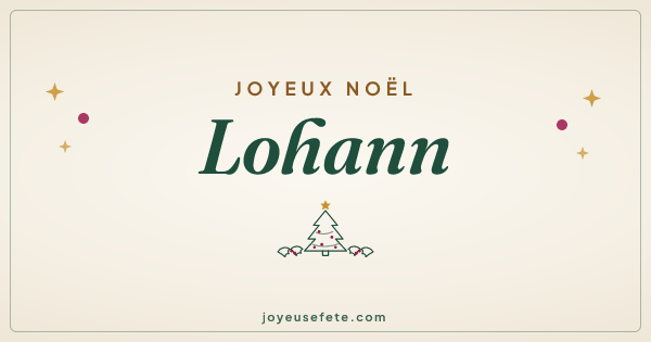 Image « Joyeux Noël Lohann » au format large