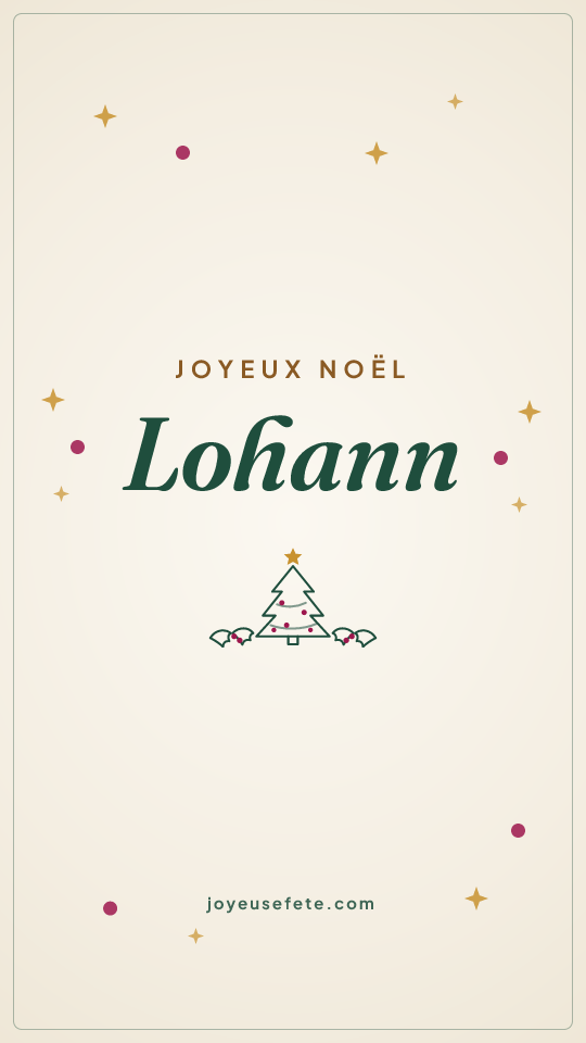 Image « Joyeux Noël Lohann » au format story