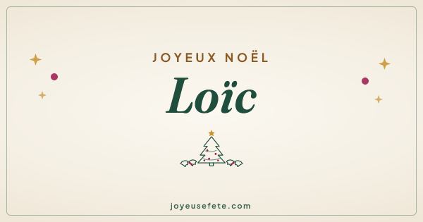 Image « Joyeux Noël Loïc » au format large
