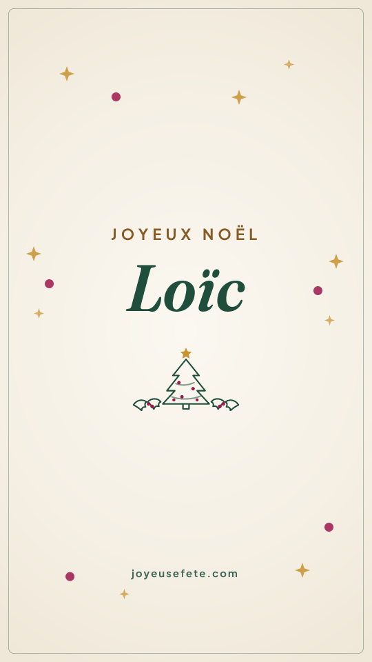 Image « Joyeux Noël Loïc » au format story