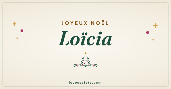 Image « Joyeux Noël Loïcia » au format large