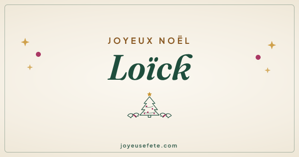 Image « Joyeux Noël Loïck » au format large