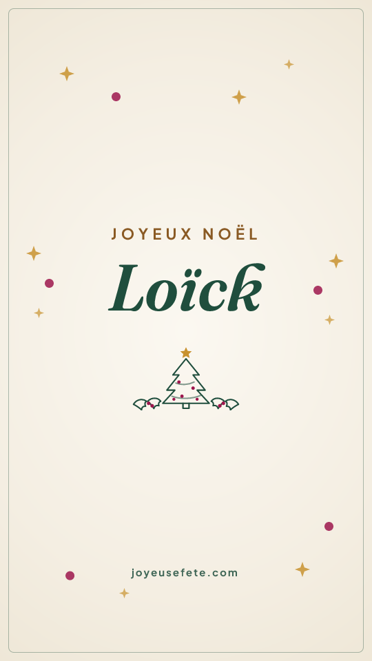 Image « Joyeux Noël Loïck » au format story
