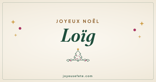 Image « Joyeux Noël Loïg » au format large