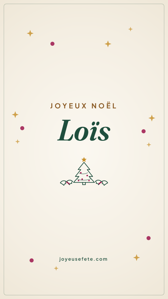 Image « Joyeux Noël Loïs » au format story