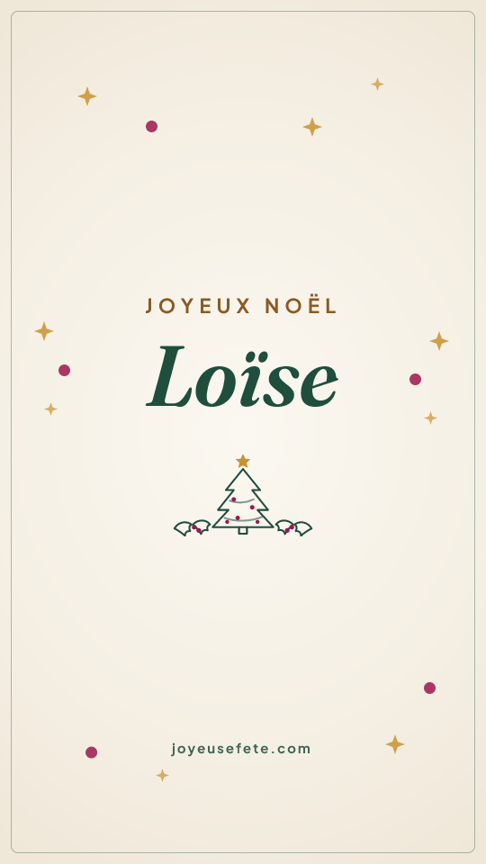 Image « Joyeux Noël Loïse » au format story