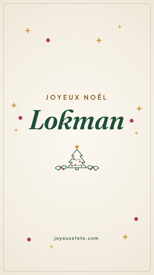 Image « Joyeux Noël Lokman » au format story