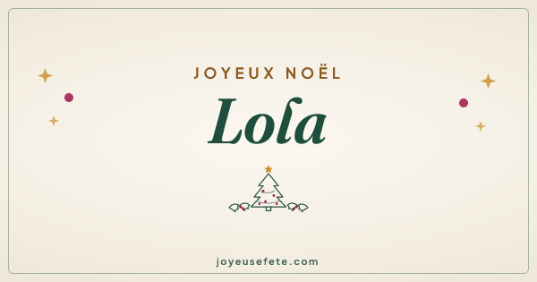 Image « Joyeux Noël Lola » au format large