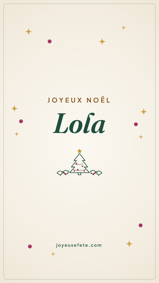 Image « Joyeux Noël Lola » au format story