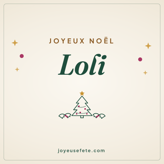 Image carrée « Joyeux Noël Loli » pour WhatsApp
