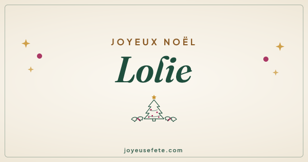Image « Joyeux Noël Lolie » au format large
