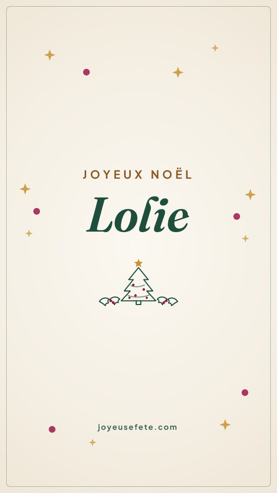 Image « Joyeux Noël Lolie » au format story