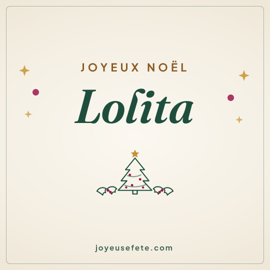 Image carrée « Joyeux Noël Lolita » pour WhatsApp