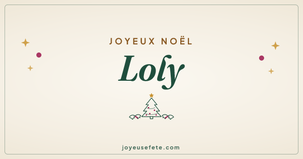 Image « Joyeux Noël Loly » au format large