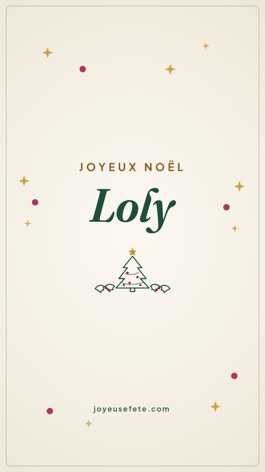 Image « Joyeux Noël Loly » au format story
