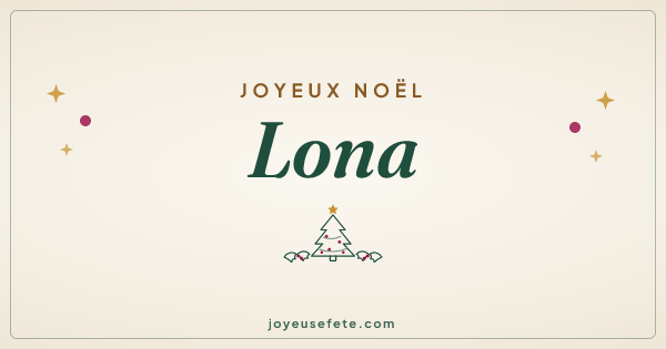 Image « Joyeux Noël Lona » au format large