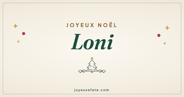 Image « Joyeux Noël Loni » au format large