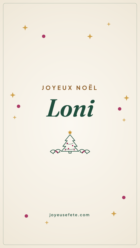 Image « Joyeux Noël Loni » au format story