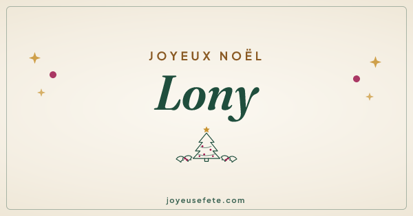 Image « Joyeux Noël Lony » au format large