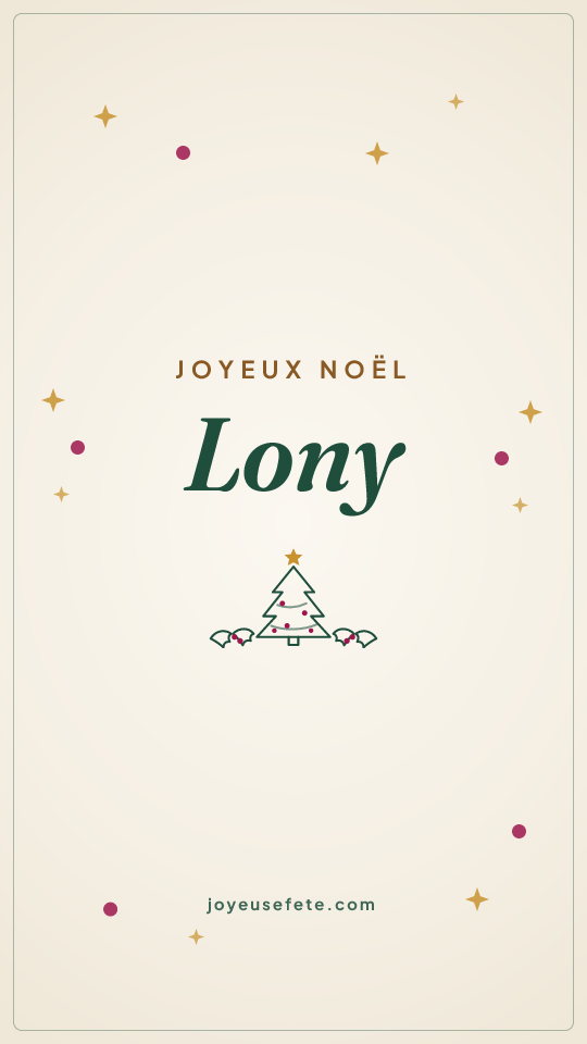 Image « Joyeux Noël Lony » au format story