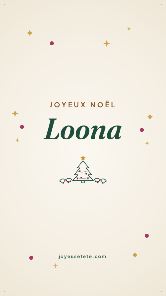 Image « Joyeux Noël Loona » au format story