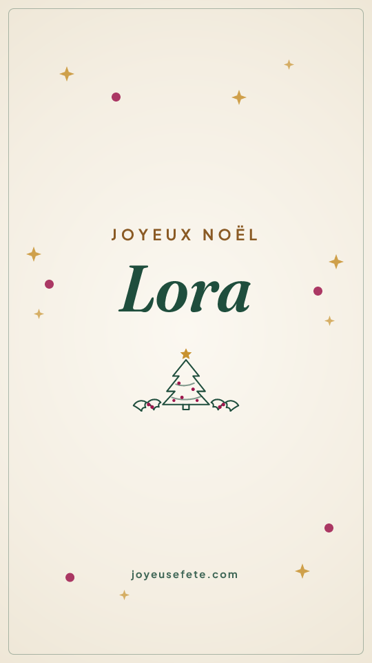 Image « Joyeux Noël Lora » au format story