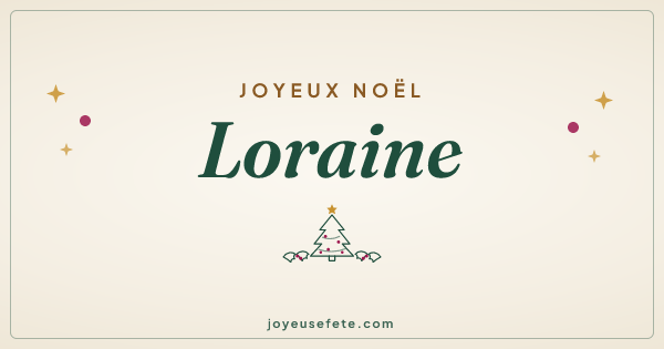 Image « Joyeux Noël Loraine » au format large