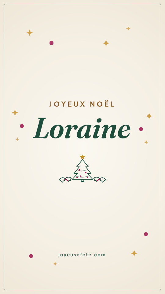 Image « Joyeux Noël Loraine » au format story