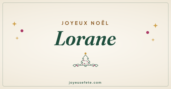 Image « Joyeux Noël Lorane » au format large