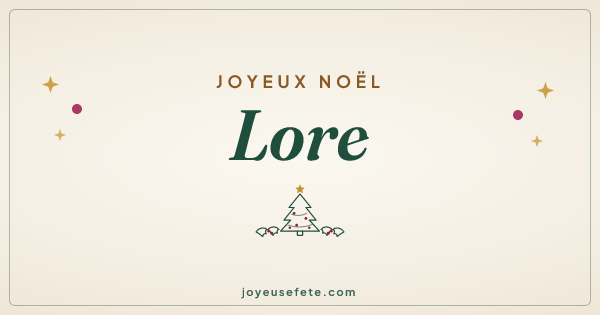 Image « Joyeux Noël Lore » au format large