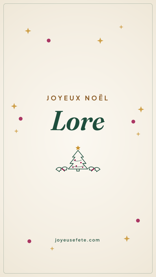 Image « Joyeux Noël Lore » au format story