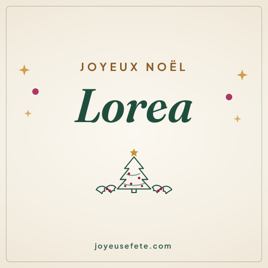 Image carrée « Joyeux Noël Lorea » pour WhatsApp