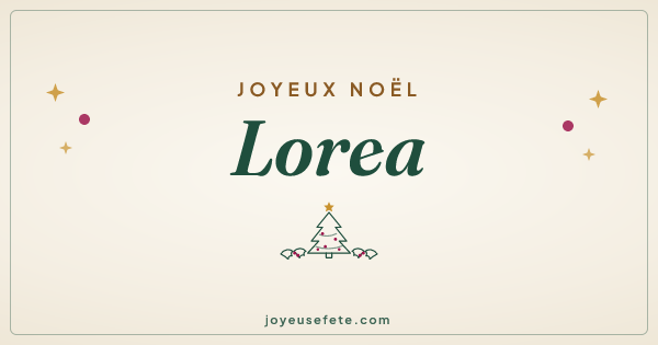 Image « Joyeux Noël Lorea » au format large