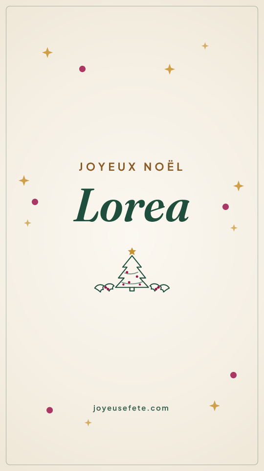 Image « Joyeux Noël Lorea » au format story