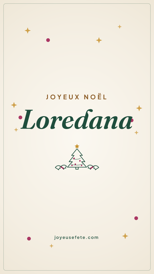 Image « Joyeux Noël Loredana » au format story