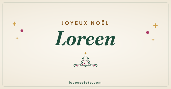 Image « Joyeux Noël Loreen » au format large