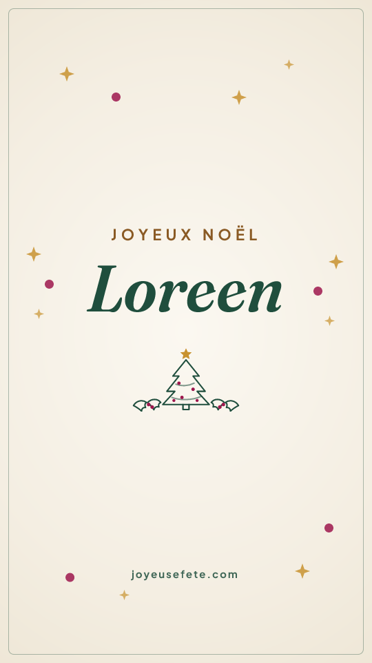 Image « Joyeux Noël Loreen » au format story